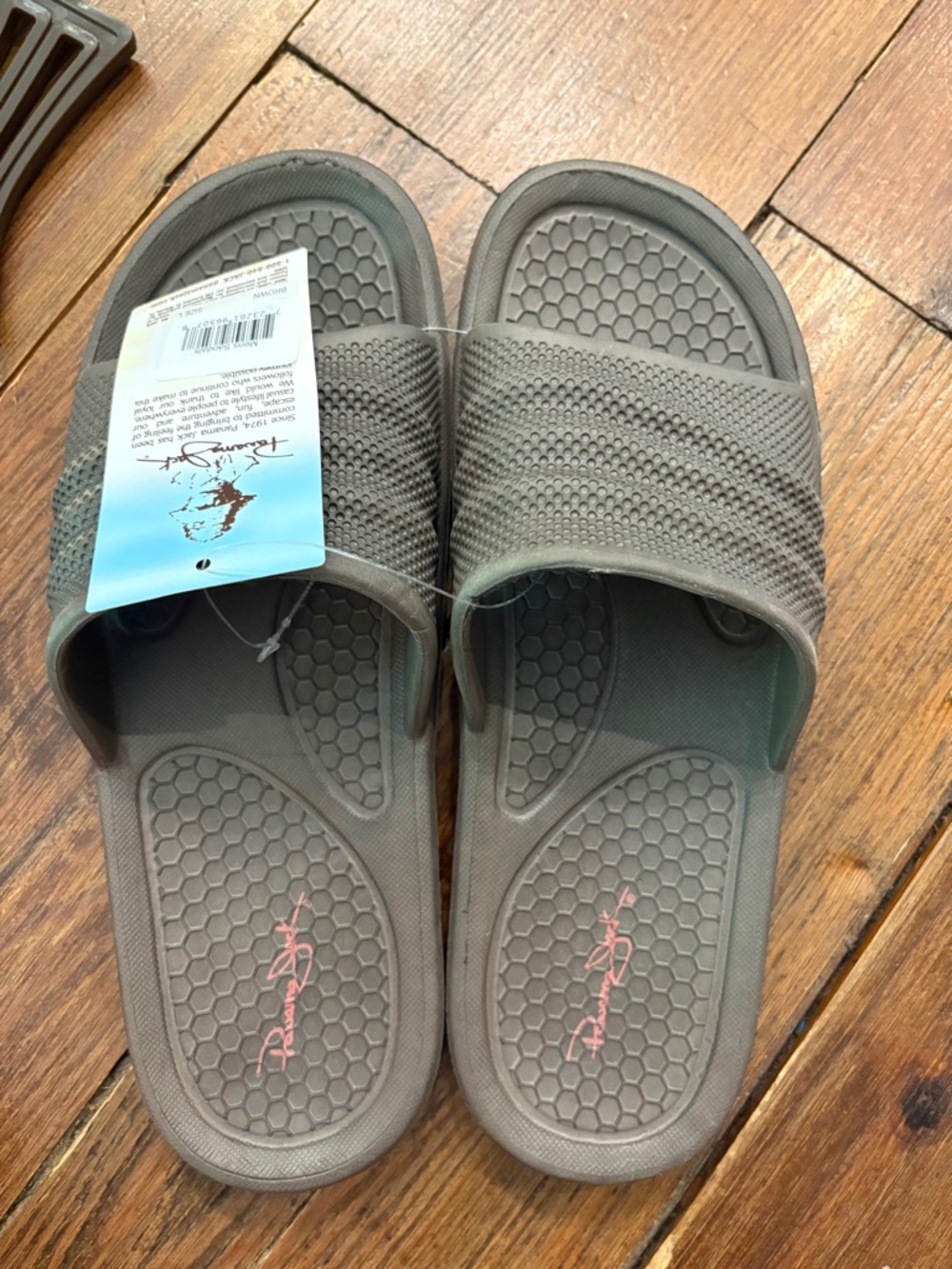 Panama Jack Gray Slide Sandals